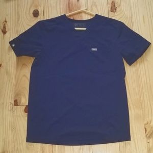 Figs navy two pocket Leon scrub top